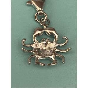 .925 Crab Sterling Silver Jewelry Charm #seafood #sea life